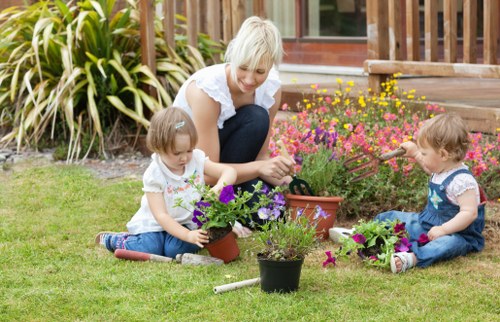 Team reviewing ethical labour compliance for landscaping work